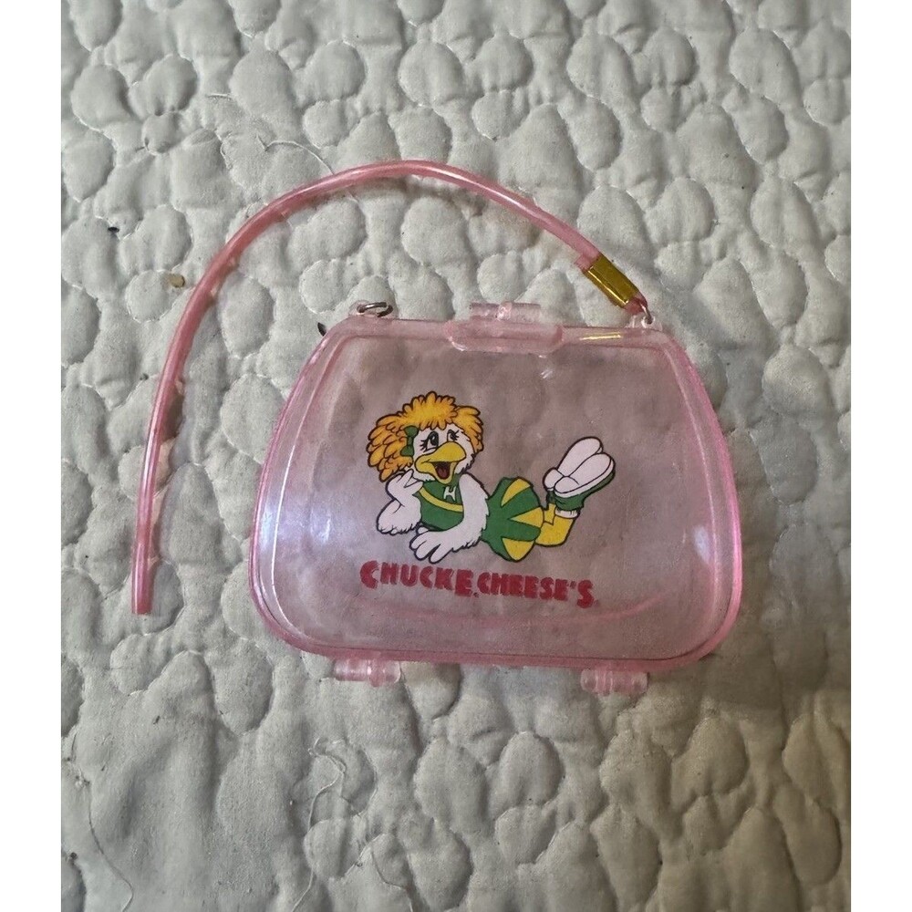 Vintage Chuck E. Cheese’s Helen Henny Pink Purse Miniature Toy Prize RARE
